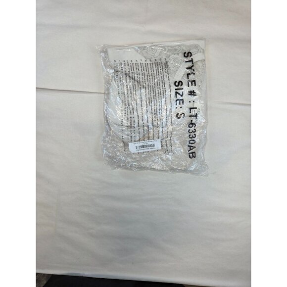 Zenana Lace Sleeve Top T-shirt Round Bottom Loose Off White/Grey Womens Small - Picture 9 of 9